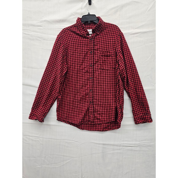 Goodfellow & Co Other - Goodfellow & Co Mens Red Black Buffalo‎ Plaid Button Down Flannel Shirt Large
